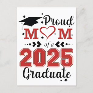 Proud Mom of 2025 Graduate Graduation Mother Day Holiday Postcard