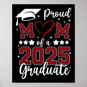 Proud Mom Of 2025 Senior Graduate Matching Family Poster