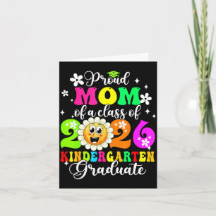 Proud mom of 2026 graduate kindergarten graduation card