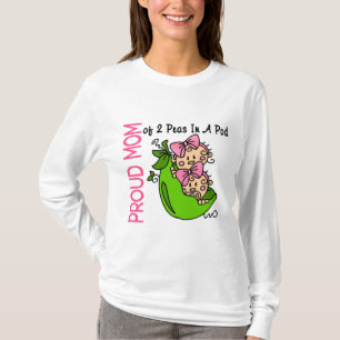 Proud Mom Of 2 Peas In A Pod (Girls) T-Shirt