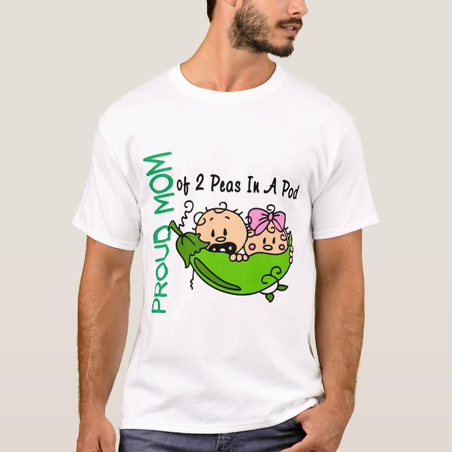 Proud Mom Of 2 Peas In A Pod VERSION 3 T-Shirt (Front)