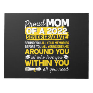 Proud Mom Of A 2022 Senior Graduate Senior 22 Notepad
