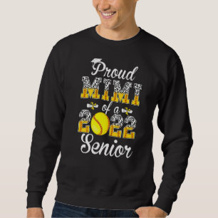 Proud Mom Of A 2022 Senior Leopard Softball Game D Sweatshirt