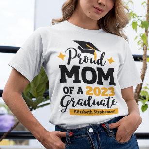 Proud Mom of a 2024 graduate black gold cap tassel T-Shirt