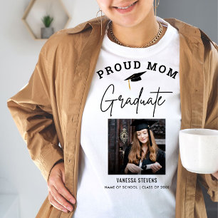 Proud Mom of a 2024 Graduate  Custom Photo  T-Shirt