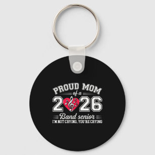 Proud Mom Of A 2026 Band Senior Music Gift  Keychain
