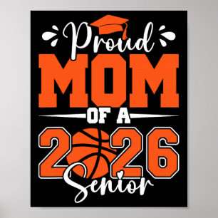 Proud Mom Of A 2026 Senior Sketll Graduation Famil Poster
