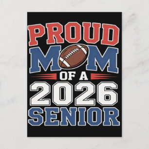 Proud mom of a 2026 senior soccer girls american f holiday postcard