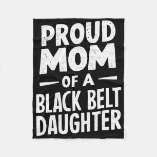 Proud Mom Of A Black Belt Daughter 12  Fleece Blanket