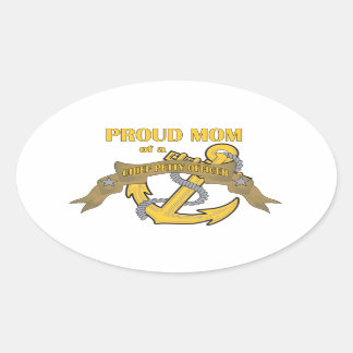 Proud Mom of a Chief Petty Officer Oval Sticker