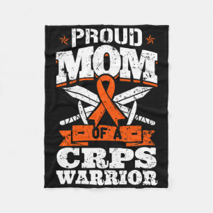 Proud Mom Of A Crps Warrior Rsd Awareness Ribbon R Fleece Blanket