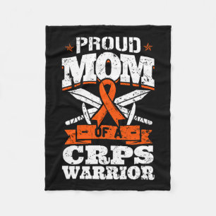 Proud Mom Of A Crps Warrior Rsd Awareness Ribbon R Fleece Blanket