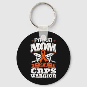 Proud Mom Of A Crps Warrior Rsd Awareness Ribbon R Keychain
