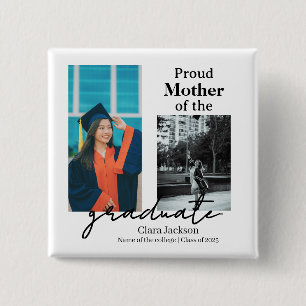 Proud mom of a graduate 2 inch square button