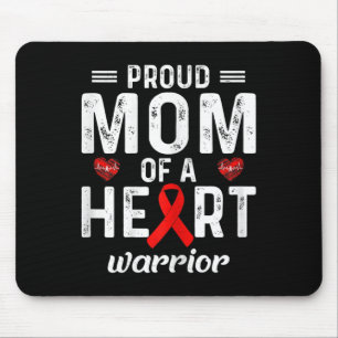 Proud Mom Of A Heart Warrior Heart Disease Family Mouse Pad
