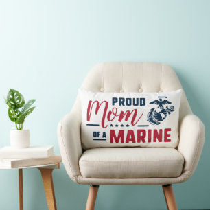 Proud Mom of a Marine - Colour Lumbar Pillow