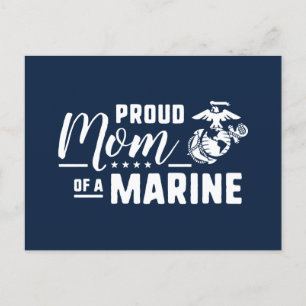 Proud Mom of a Marine Holiday Postcard