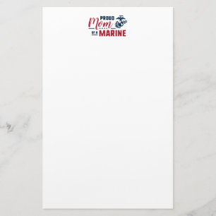 Proud Mom of a Marine Stationery
