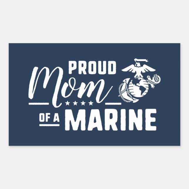 Proud Mom of a Marine Sticker (Front)