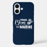 Proud Mom of a Marine - White