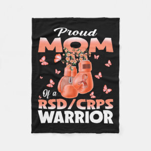 Proud Mom Of A Rsd Crps Warrior Awareness Boxing G Fleece Blanket