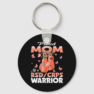 Proud Mom Of A Rsd Crps Warrior Awareness Boxing G Keychain