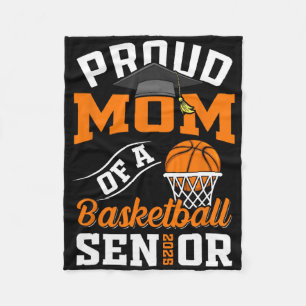Proud Mom Of A Sketll Senior Cl Of 2025 Graduation Fleece Blanket