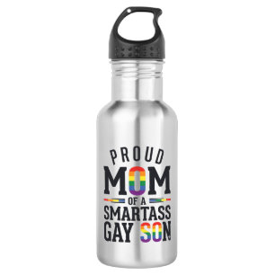 Proud Mom of a Smartass Gay Son Vintage Shirt Desi 532 Ml Water Bottle
