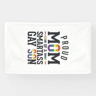 Proud Mom of a Smartass Gay Son Vintage Shirt Desi Banner