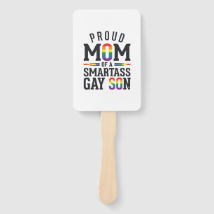 Proud Mom of a Smartass Gay Son Vintage Shirt Desi Hand Fan