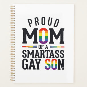 Proud Mom of a Smartass Gay Son Vintage Shirt Desi Planner