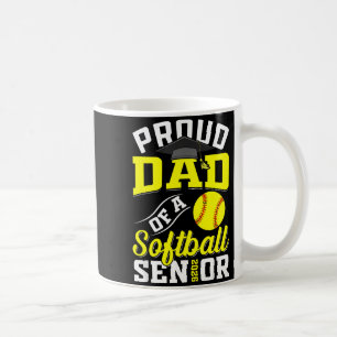 Proud mom of a softball senior class of 2026 coffee mug
