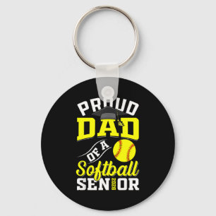 Proud mom of a softball senior class of 2026 keychain