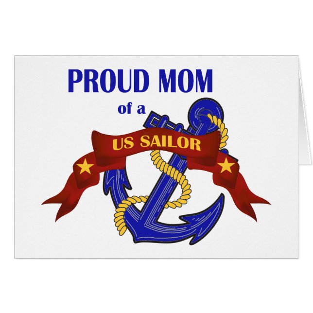 Proud Mom of a US Sailor (Front Horizontal)