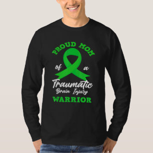 Proud Mom Of A Warrior Traumatic Brain Injury Awar T-Shirt