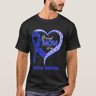 Proud Mom Of An Ataxia Warrior Blue Ribbon Matchin T-Shirt