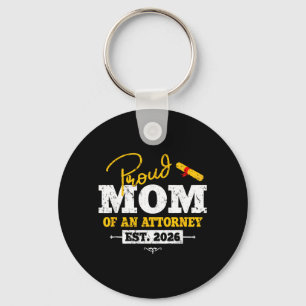 Proud Mom of an Attorney Est 2026 JD Graduate 26 Keychain