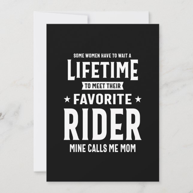 Proud Mom Of An Awesome Rider Player Invitation (Front)