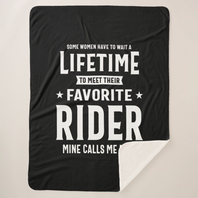 Proud Mom Of An Awesome Rider Player Sherpa Blanket (Front)