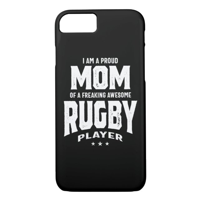 Proud Mom Of An Awesome Rugby Player Case-Mate iPhone Case (Back)