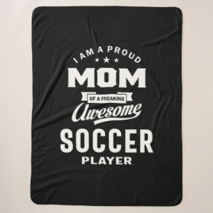 Proud Mom Of An Awesome Soccer Player Sherpa Blanket
