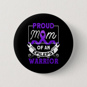 Proud Mom Of An Epilepsy Warrior Epilepsy Awarenes 2 Inch Round Button