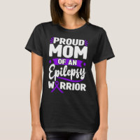 Proud Mom Of An Epilepsy Warrior Purple Ribbon