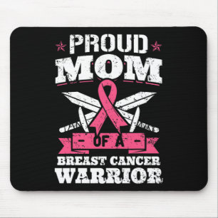 Proud Mom Of Breast Cancer Warrior Pink Awareness Mouse Pad