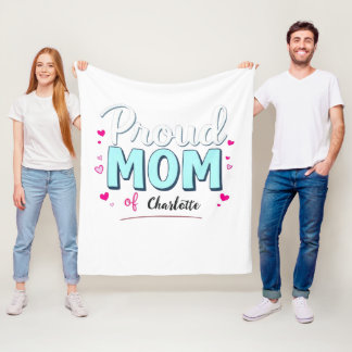 Proud Mom of | Customizable Mother's Day Fleece Blanket