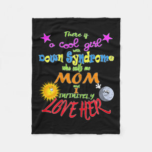 Proud Mom Of Down Syndrome Daughter Fleece Blanket