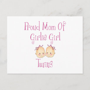 Proud Mom Of Girl Twins Postcard