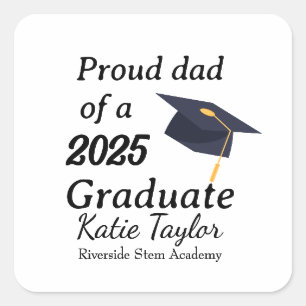 Proud mom of graduate  square sticker