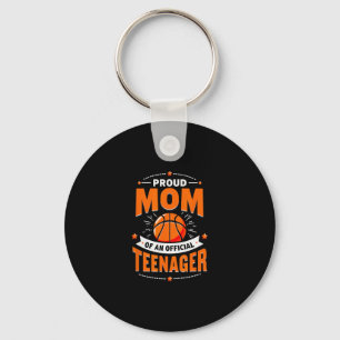 Proud Mom Of Official Teenager 13th Birthday Sketl Keychain