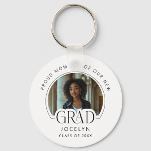 Proud Mom of our Grad Photo Keepsake Keychain